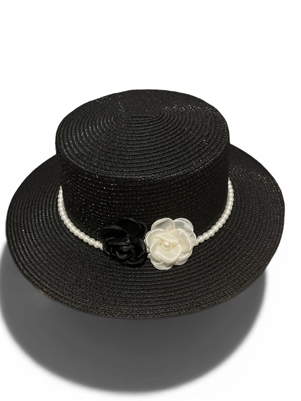 PEARLS AND ROSES SUMMER STYLISH HAT - Picture 2 of 3